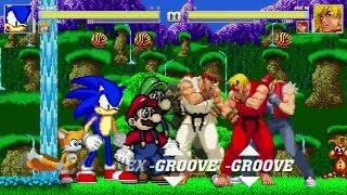 AN Mugen Request #250: Sonic, Tails, Super Mario & Super Luigi VS Ken, Terry, Ryu & Kyo