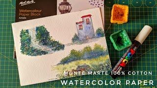 Mont Marte 100% Cotton Watercolor Pad | Art by Taqwa