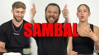 Bule try SAMBAL for first time (Indonesian hot sauce)