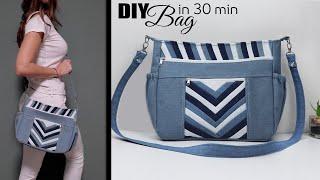 DIY Denim Jeans Small Cuts Idea How to sew a tote bag from cloth