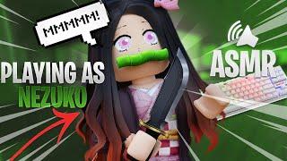 PLAYING AS NEZUKO IN MM2 + KEYBOARD ASMR