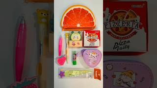 Mega Stationery Collection, Pizza Eraser, Light Pen, Pouch #schoolsupplies #stationery #backtoschool