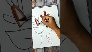 DIY palm art easy #craftshorts #simplediy #ytshorts #easydrawing #beginnerart #art