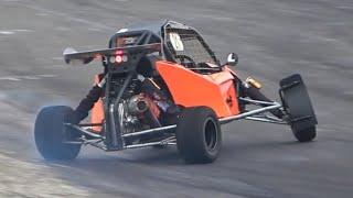 16.000rpm Kart Cross going CRAZY on Track! - Buggies with 600cc MotorBike Engine!