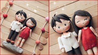 Happy Valentine’s Day | Couple Craft Idea with Jenna Air Dry Clay | Clay Craft Ideas