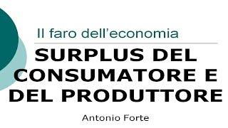 Lezione. Le basi dell'economia: surplus del consumatore e del produttore