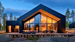 Dark Nordic Beauty The Allure of a Black Modern Scandinavian House Design