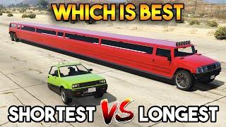 GTA 5 : SHORTEST CAR VS LONGEST CAR (WHICH IS BEST?)