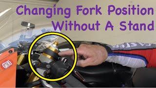 Changing Motorcycle Fork Position/Geometry Using Your Kickstand