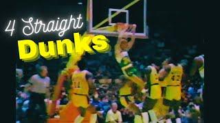 Sonics at Lakers 1/15/1984 (Highlights) - Tom Chambers 4 Straight Dunks!