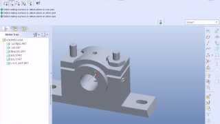 Pro e(Pro Engineer) Plummer Block Assembly Tutorial easy