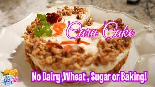 Holiday Cara Cake raw vegan carrot cake recipe without carrots