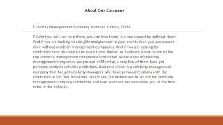 Celebrity Management Companies in Mumbai