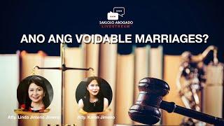 Ano ang Voidable marriages in the Philippines?