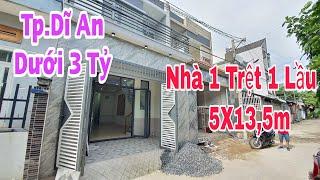 Bán Nhà Dĩ An, 1 Trệt 1 Lầu Giá Rẻ (149) Ngay Ngã tư Chiêu Liêu và Chợ Đông Thành, Hoàng Hải BĐS