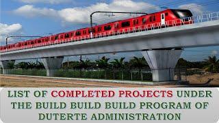 COMPLETED INFRA PROJECTS UNDER THE BUILD-BUILD-BUILD PROGRAM OF DUTERTE ADMIN | STATSPH VIDEOS