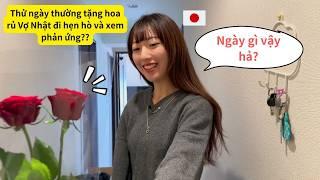 Thử ngày thường tặng hoa xem phản ứng của Vợ Nhật | Khi đi hẹn hò với gái Nhật có chia tiền không?