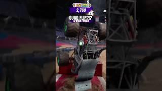 First EVER Quadruple Back Flip! #shorts #monsterjam #monsterjamshowdown #youtubeshorts #trending