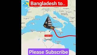 Journey from Bangladesh to USA by Ship. #journey #vlog #map #travel #dhaka #usa