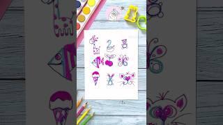 Рисуем из циферок #поделки #рисуемсмалышами #идеи #творчество #фантазия