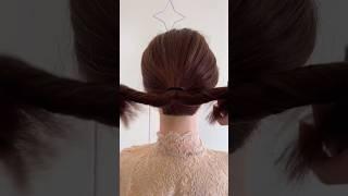 Easy bun hairstyle with hair pin #hairstyle #shefav #hairstylist #hairtutorial #easyhairstyle