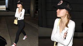 Lily-Rose Depp Looking Supermodel Thin At LAX