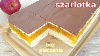 Ciasto z jabłkami bez pieczenia niesamowicie smaczne  delicja jabłkowa  szarlotka / jabłecznik