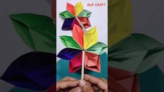 DIY Paper Flower Toy | Origami Paper Flower with Ice Cream Stick #shorts #diy #papercraft #yearofyou