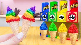 Rainbow Ice Cream  Beautiful Miniature Rainbow Ice Cream Decorating Ideas by Lotus Cakes