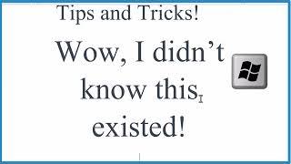 My Top Three Windows / Word Tips