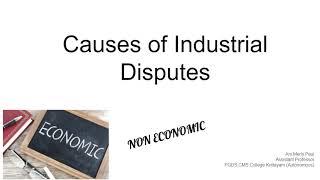 Causes of industrial dispute