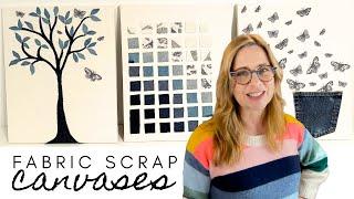 Make Your Own Art: DIY Fabric Scrap Canvases