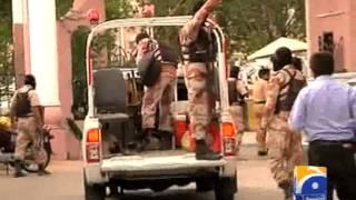 Rangers raid SBCA office over illegal construction in Karachi-Geo Reports-16 Jun 2015