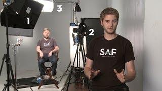 Basic Cinematography: How To Light An Interview (3-Point Lighting Tutorial)