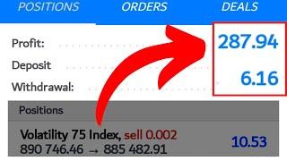 Grow $5 - $1000  with this Volatility 75 Index Strategy