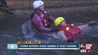 Florida National Guard training at Busch Gardens