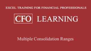 CFO Learning Pro - Excel Edition - "Multiple Consolidation"