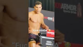 Paulo Costa says “F**K USADA” after making weight.