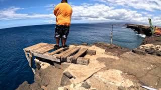 Exploring Hawaii - Cliff Jumping & Fishing the Southern Most Point in the U.S. - South Point, Hawaii