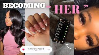 becoming “HER” for 2025 ᥫ᭡. | the ultimate MAINTENANCE WEEK | hair + lashes + nails + solo date