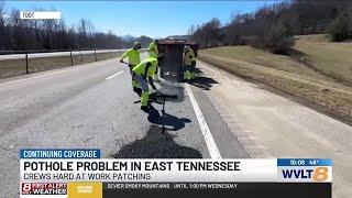 ‘We’re probably getting 10 to 15 calls a day’ | Crews busy patching potholes across East Tennesse...