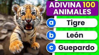 Adivina 100 ANIMALES  - De Nivel Fácil a IMPOSIBLE  | ¿Cuánto Sabes de Animales? 