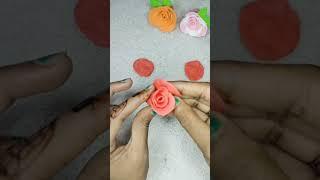Rose making with clay #clayart #diy #craft #shorts #shortviral #art #claycraft #clay