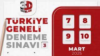 3D TYT Türkiye Geneli Deneme Sınavı-3  Sorular Nasıldı? / Yorumum  7-10 Mart 2025