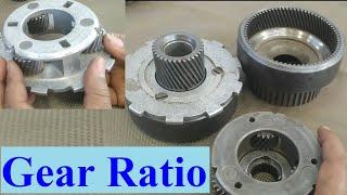 How to calculate gear ratio in planetary gear set