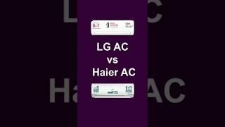 Haier AC vs LG AC comparison including cooling warranty power consumption and convertible mode