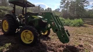 Cutting up food plots before the storm hits