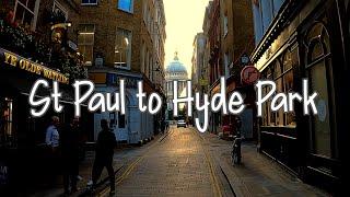 [ 4K Cycling LONDON ] St Paul to Hyde Park