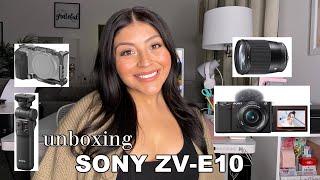 UNBOXING MY NEW CAMERA! Sony ZV E-10 + Sigma 30mm Lens | First impressions + small accessories haul