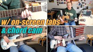 Coldplay - Green Eyes (full band cover + guitar tutorial w on-screen tabs & chord cam)